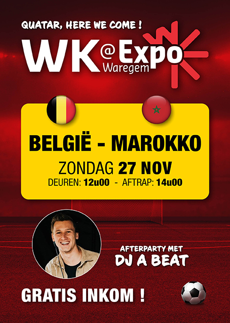 WK@ Waregem expo – België vs Marokko